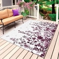 thumbnail image 1 of Red Botanical Outdoor Rug for Patio/Deck/Porch, Non-Slip Large Area Rug 6 x 9 Ft, Dragonfly Flower Leaf Retro Chinese Indoor Outdoor Rugs Washable Area Rugs, Reversible Camping Rug Carpet Runner, 1 of 8
