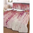 thumbnail image 1 of Red Botanical Queen Size Down Alternative Comforter,Lightweight Comforter Quilt Bedding Set with Pillow Shams Watercolor Spring Floral Oil Painting Elegant Bed Comforter Duvet Insert 90"x96", 1 of 7