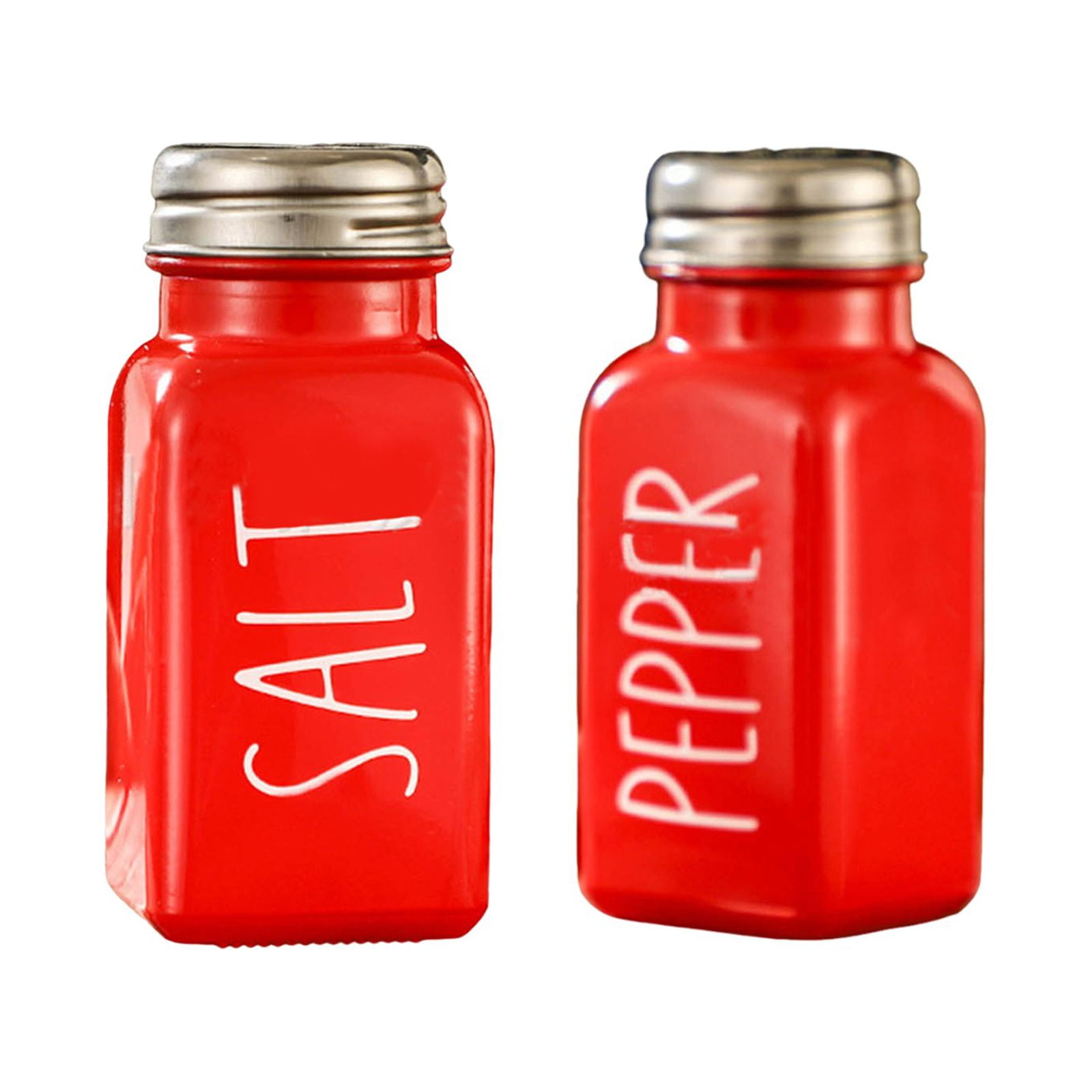 Red Bottle BBQ Bottle Kitchen Pepper Bottle Glass Condiment Bottle