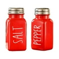 Red Bottle BBQ Bottle Kitchen Pepper Bottle Glass Condiment Bottle