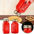 Red Bottle BBQ Bottle Kitchen Pepper Bottle Glass Condiment Bottle