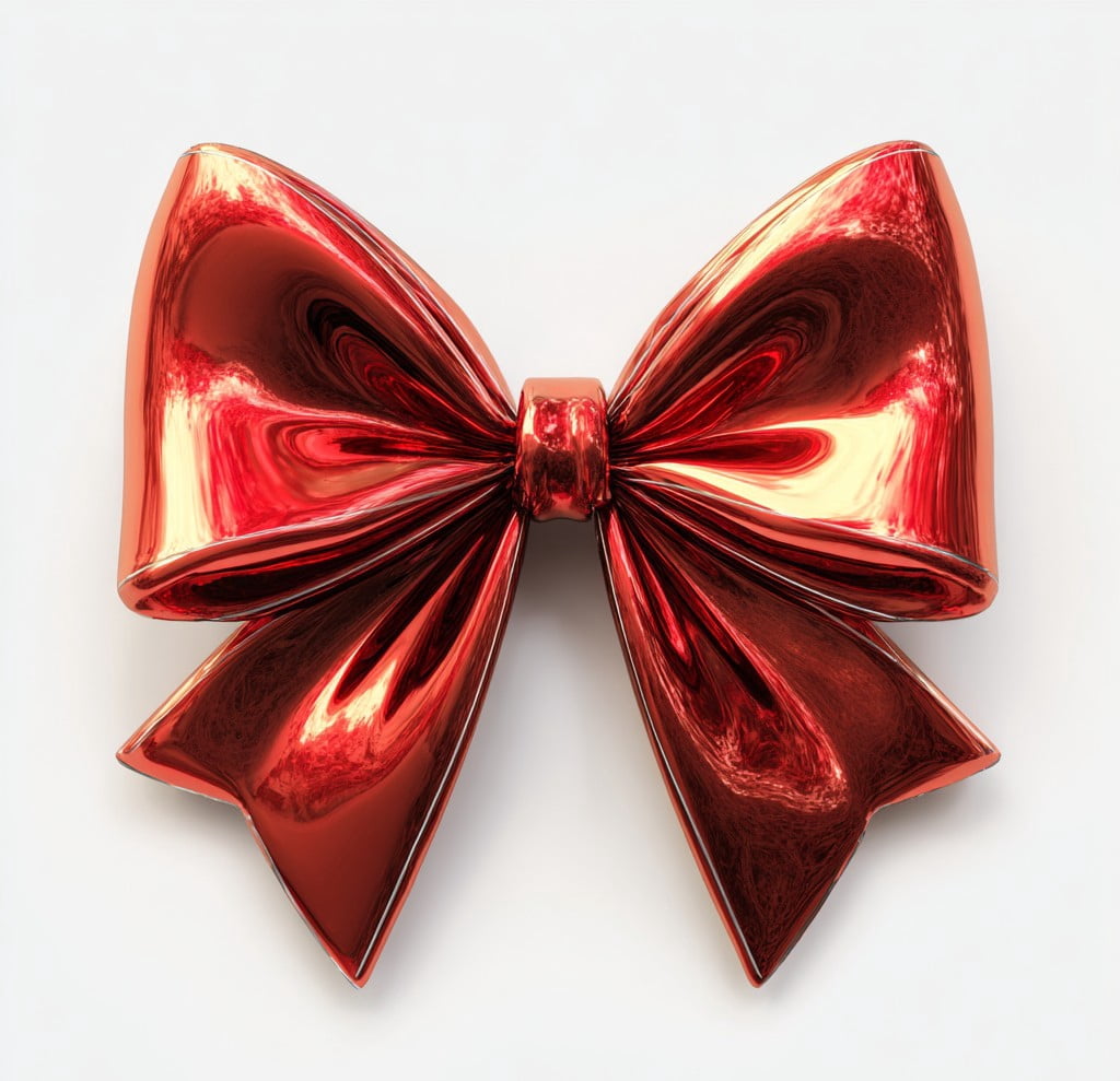 Red Bow Wrapping Sticker Red Bow Car Sticker – Shiny Metallic Ribbon Decal for Car Window, Rear ...