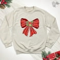 thumbnail image 1 of Red Bow Coquette Winter Occasion Sweatshirt, Coquette Bow Sweatshirt, Winter Occasion Red Bow Hoodie, Winter Occasion Bow Sweater, Cute Red Ribbon Long Sleeve, Full size S-5XL, 1 of 5