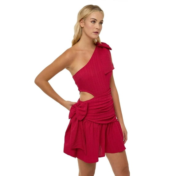 Red Bow Mini Party Dress
