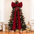 thumbnail image 1 of Red Bow Tree Topper,20 x 71 Inches Christmas Extra Large Satin Bows,Christmas Tree Topper Decor Giant Xmas Tree Toppers Bows for Home Wreath Birthday Wedding Party Decorations(Red), 1 of 4