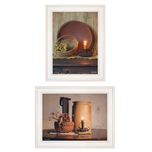 TrendyDecor4U Red Bowl Bittersweet Basket 2-Piece Vignette Wall Art V453-226G