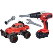 Red Box Tool Tech Take Apart Truck & Power Drill - Red, Build A Toy Vehicle Set, Realistic Light-Sound Drill, Mechanic Assembly Roleplay Set, Kid 3+