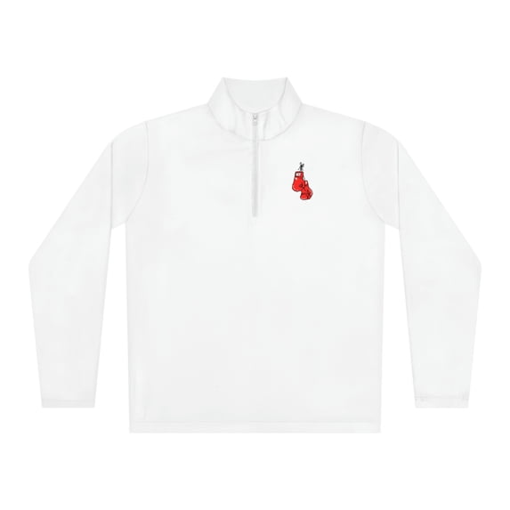 Red Boxing Glove Quarter-Zip Pullover Windbreaker