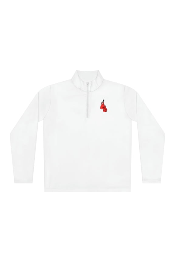 Red Boxing Glove Quarter-Zip Pullover Windbreaker