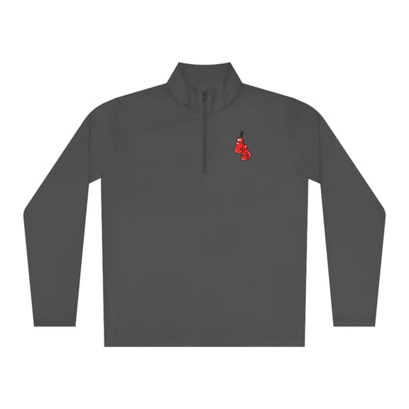 Red Boxing Glove Quarter-Zip Pullover Windbreaker
