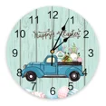 thumbnail image 1 of Red Boxing Gloves Against Wooden Wall Wall Clocks Non Ticking Girl Boy Bedroom Bathroom Kitchen Living Room Office Round Clock（14 Inch）, 1 of 6