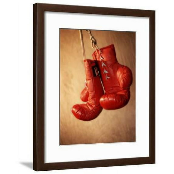 Red Boxing Gloves, Framed Art Print Wall Art Sold by Art.Com