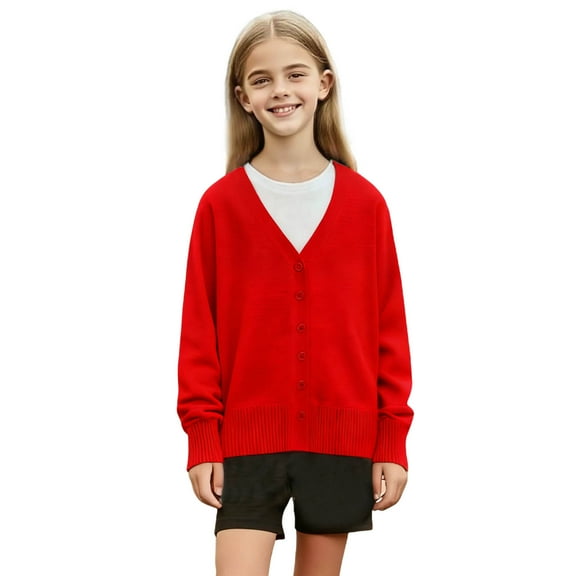 Red Boy Girl Brunch Coatigan for Kids Girl Boy Fall Winter V Neck Sweater Fleece Lined Sherpa Cartoon Print Crochet Thermal Fuzzy Cable Knit Cardigan Plain Coatigan Kid 2025 11 Year