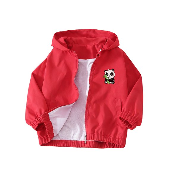 Red Boy Girl Children Boy Girl Brunch Long Sleeve Jacket Hoods Outfit for Child Spandex Cat Print Kawaii Hooded Cardigan Winter Fall Jackets 2025 Clothing 1 Year