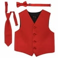 thumbnail image 1 of Red Boys Satin Vest Spencer J - Boys 5-6, 1 of 6