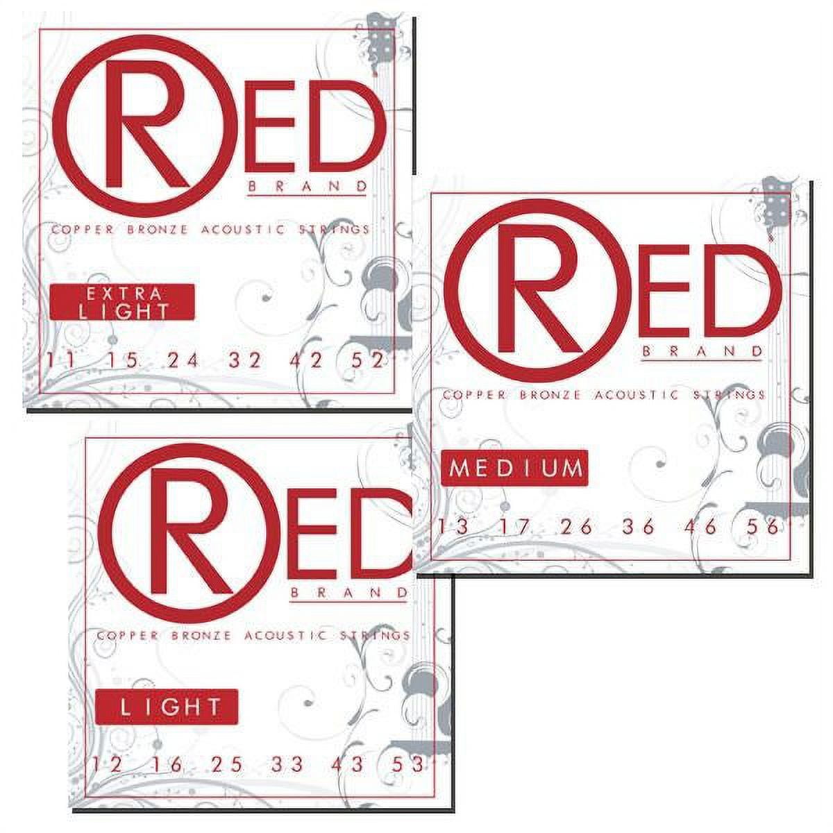 Red Brand Copper Bronze Acoustic Guitar Strings Extra Light