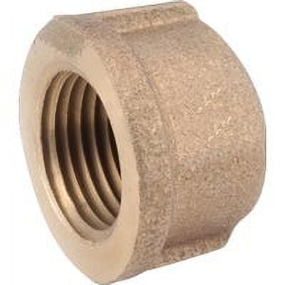 Anderson Metals Corp. Brass Threaded Pipe Cap, Metal Pipe Thread Cap - 1/4 In.