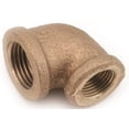 thumbnail image 1 of Anderson Metals 738105-0806 Reducing Pipe Elbow, 1/2 x 3/8 in, FIP, 90 deg Angle, Brass, 200 psi Pressure, 1 of 2