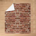 Draw Brick Pattern Red Brick Pattern Fleece Throw Blanket for Bed and Couch - Walmart.com