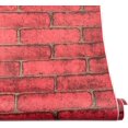 Red Brick Self Adhesive Shelf Drawer Liner Door Sticker Easy to