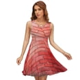 thumbnail image 1 of Red Brick Stone Wall Grass Women's Tank Dress V Neck Sleeveless Summer Sundress, 1 of 7
