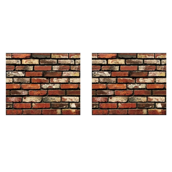 Red Brick Wallpaper Self-Adhesive Peel and Stick Wallpaper Waterproof Removable, Brick Wallpaper for Home Decoration and Furniture 17.5 x 118 Inch, Self Adhesive Brick Wallpaper Stick And Peel