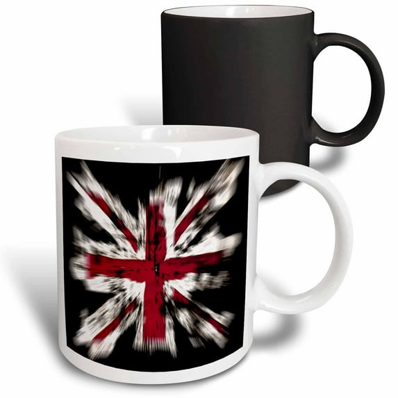 3drose, Red British Explosion, 11oz Magic Transforming Mug