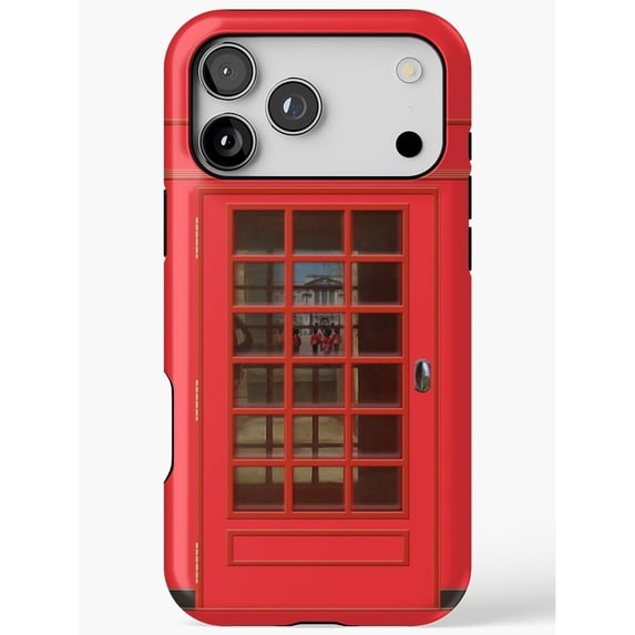 Red British Telephone Box Tough Case for Apple iPhone, Polycarbonate ...