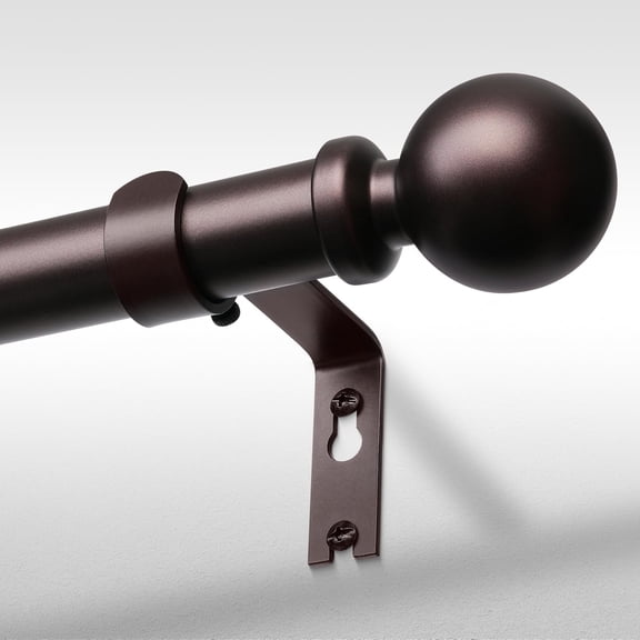 Red Bronze Curtain Rod 36-91 Inch 1 Adjustable Heavy Duty Rods For Windows Decorative Modern Window Telescopic Splicing Metal Drapery Pole Easy Installation