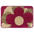 thumbnail image 1 of REGALWOVEN Floral Bath Mat Washable Bath Carpet for Bathroom Red Brown 20" x 32", 1 of 6