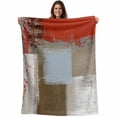 thumbnail image 1 of Red Brown Blanket Soft Cozy Warm Throw Blanket for Couch, Plush Fuzzy Flannel Fleece Blankets for Sofa, Blue White Modern Rustic Neutral Graffiti Art Bed Blankets Lightweight Gifts for Women, 40"x60", 1 of 9