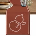 thumbnail image 1 of Red Brown Cute Gourd Table Runner 70 Inches, Geometric Modern Abstract Art Bed Runner Dresser Scarves Tabletop for Indoor Outdoor Parties/Ceremony/Banquet, 13" x 70", 1 of 9