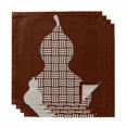 thumbnail image 1 of Red Brown Gourd Cloth Napkins, Modern Abstract Art Geometric Washable and Reusable Dinner Napkins Set of 4, Table Napkin for Kitchen Party Birthday Wedding Hotel Housewarming 20"x20", 1 of 9