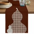thumbnail image 1 of Red Brown Gourd Table Runner 72 Inches, Modern Abstract Art Geometric Bed Runner Dresser Scarves Tabletop for Indoor Outdoor Parties/Ceremony/Banquet, 16" x 72", 1 of 9