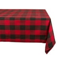 thumbnail image 1 of DII Buffalo Check Cotton Tablecloth, Tango Red, 60x104", 1 of 5