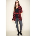 thumbnail image 1 of Red Buffalo Plaid Cardigan with Elbow Patch_Plus, 1 of 8