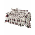 thumbnail image 1 of Red Buffalo Plaid Geometric Abstract Grid Checkered Sofa Couch Covers for Dog,Washable Sectional Couch Slipcoverfor Loveseat with Tassels,Non Slip Sofa Throw Cover Blanket Large 71''x102'', 1 of 8