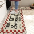 thumbnail image 1 of Red Buffalo Plaid Kitchen Rug Set of 2 Anti Fatigue Thick Farmhouse Kitchen and Mats Comfort Kitchen Floor Mat Waterproof Non Slip Standing Mat for Kitchen, Sink, Office, Laundry, 17.3x28+17.3x47, 1 of 6