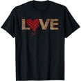 thumbnail image 1 of Red Buffalo Plaid Leopard Print Hearts Love Valentine's Day T-Shirt, 1 of 3