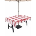 thumbnail image 1 of Red Buffalo Plaid Outdoor Tablecloth - 60x84 Inch Rectangle Dining Table Cover, Farmhouse Check Stripes Retro Geometric Waterproof Outdoor Table Cloth with Umbrella Hole & Zipper for Picnic/Patio, 1 of 7