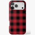 thumbnail image 1 of Red Buffalo Plaid Pattern Graphic Artwork Phone Case Cover Compatible for iPhone 11-17 Pro Max, 1 of 2