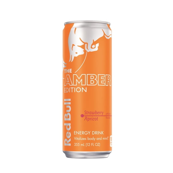 Red Bull Amber Edition Strawberry Apricot Energy Drink, 12 fl oz Can-Pack Of 4