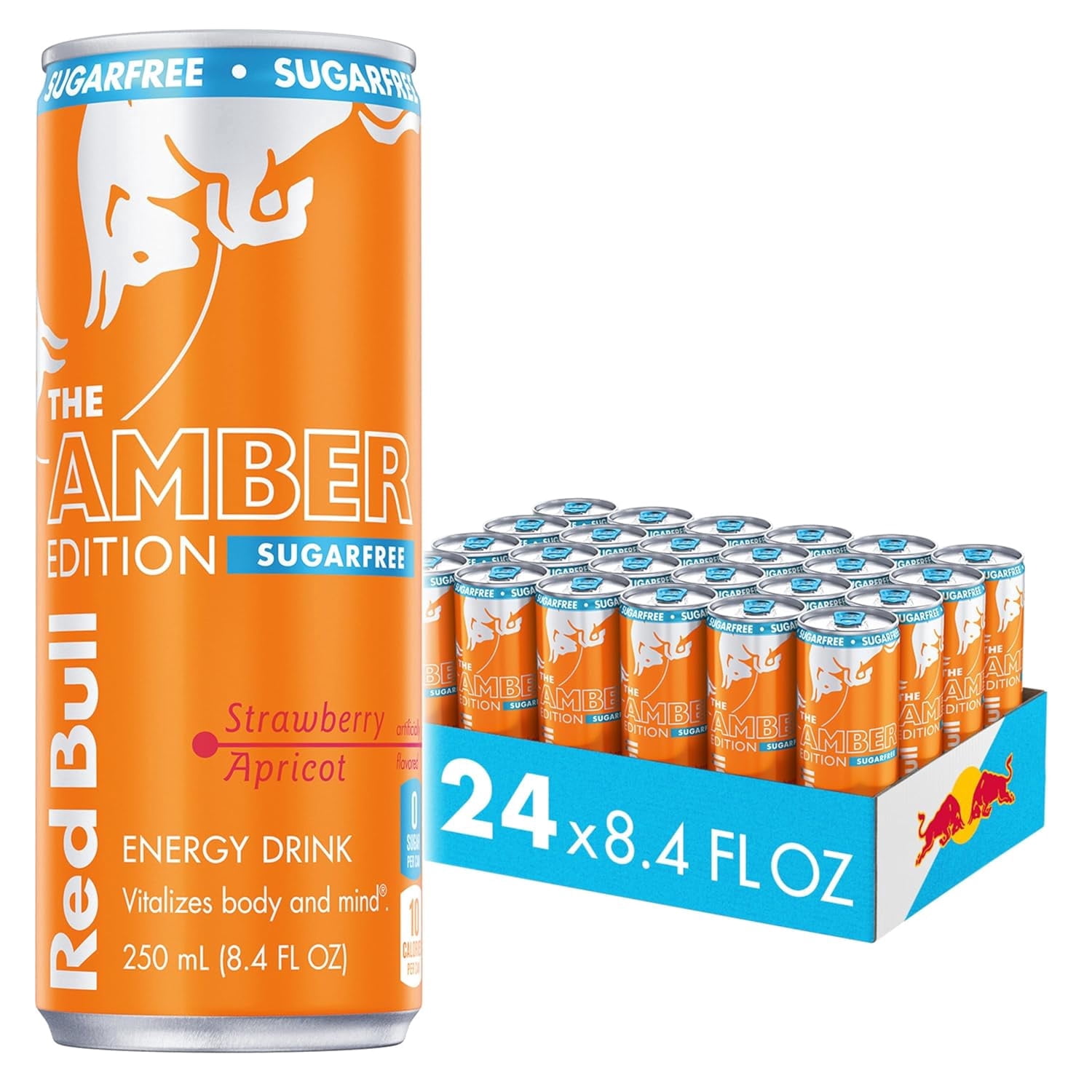 Red Bull Amber Edition Strawberry and Apricot - Energy drink - Fat: 0 % - 8.5 fl.oz - pack of 24