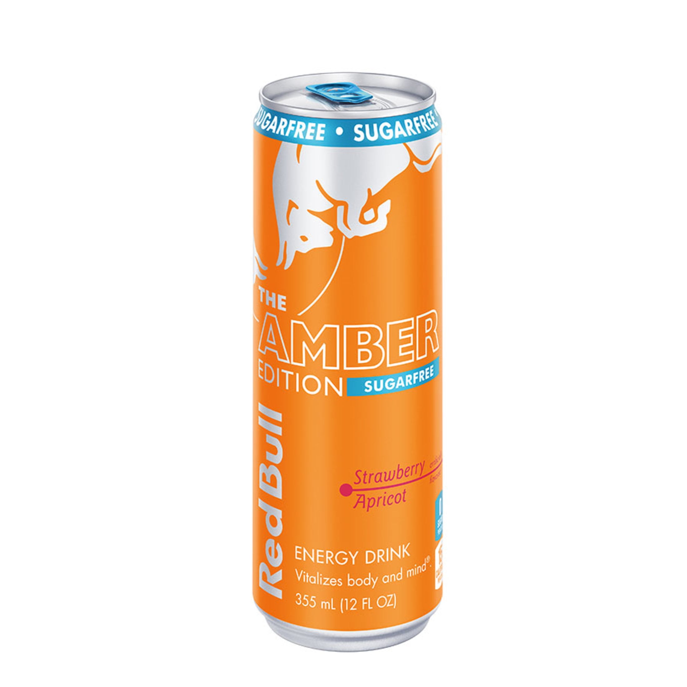 Red Bull Amber Edition Sugarfree Energy Drink, Strawberry Apricot, 114mg Caffeine, 12 fl oz Can