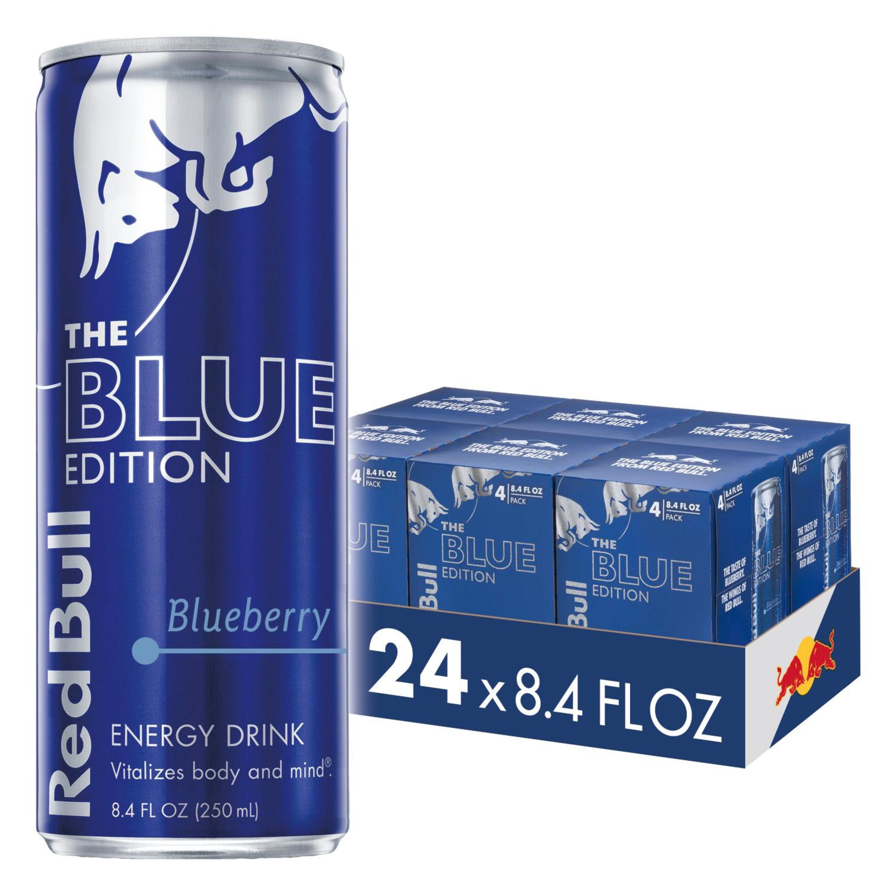 Red Bull Blue Edition Blueberry Energy Drink, 8.4 fl oz, 6 Packs of 4 Cans