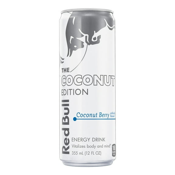 Red Bull Coconut Edition Energy Drink, Coconut Berry, 114mg Caffeine, 12 fl oz Can (Packs of 4)
