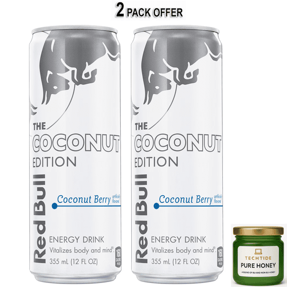 Red Bull Coconut Edition Energy Drink, Coconut Berry, 114mg Caffeine, 12 fl. oz