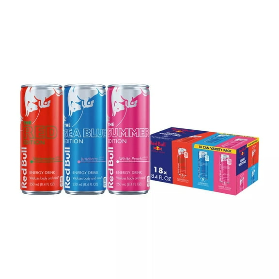 Red Bull Editions Variety Pack, 8.4 Fluid Ounce (Pack of 18)