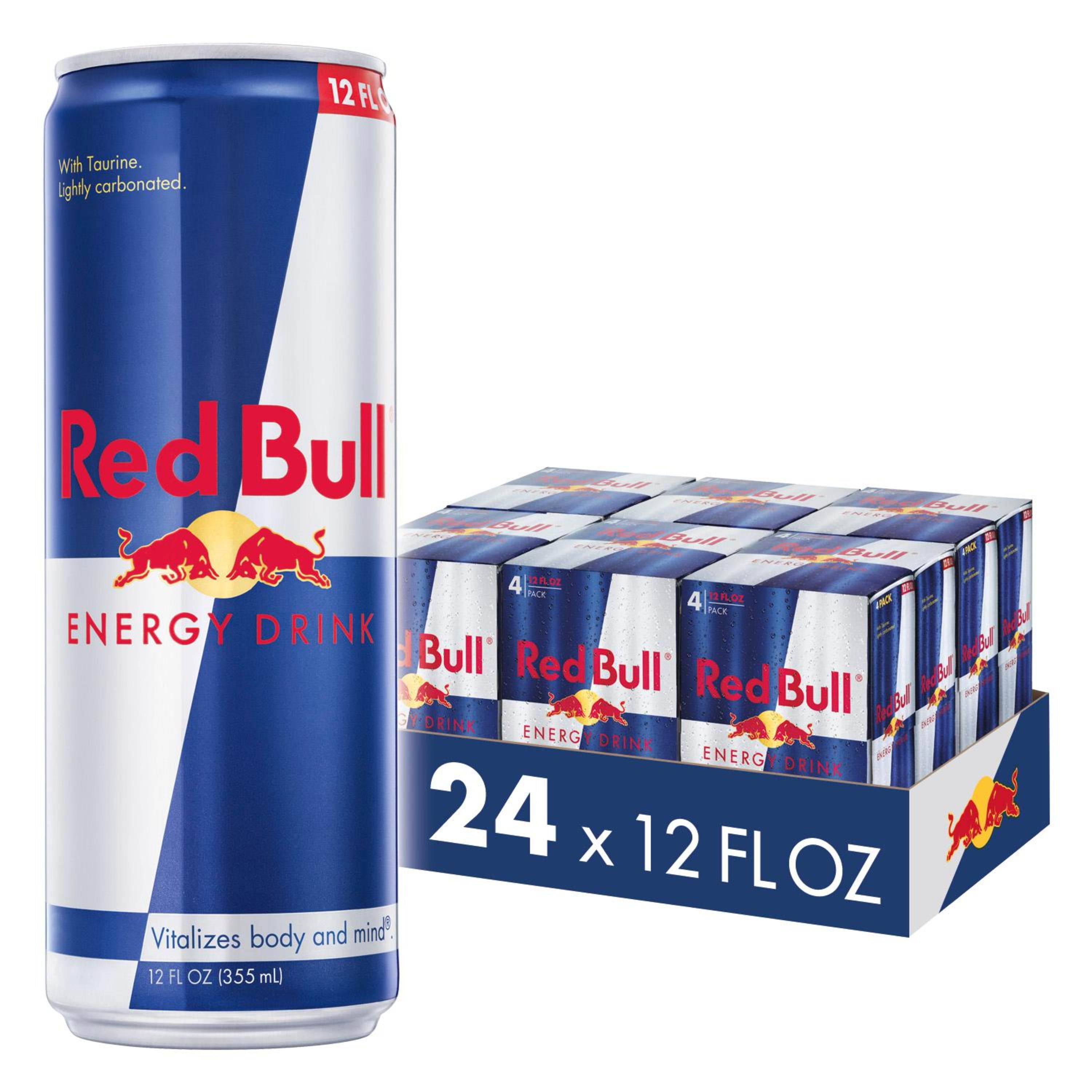 Red Bull Energy Drink, 12 fl oz, 6 Packs of 4 Cans