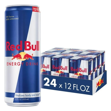 Red Bull Energy Drink, 12 fl. oz., 6 Packs of 4 Cans
